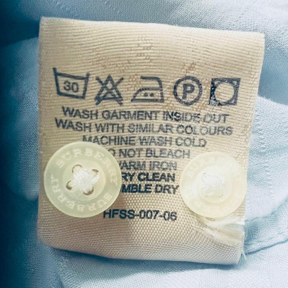 Burberry London Blue Plaid ButtonUp Shirt | Size L - Picture 4 of 6